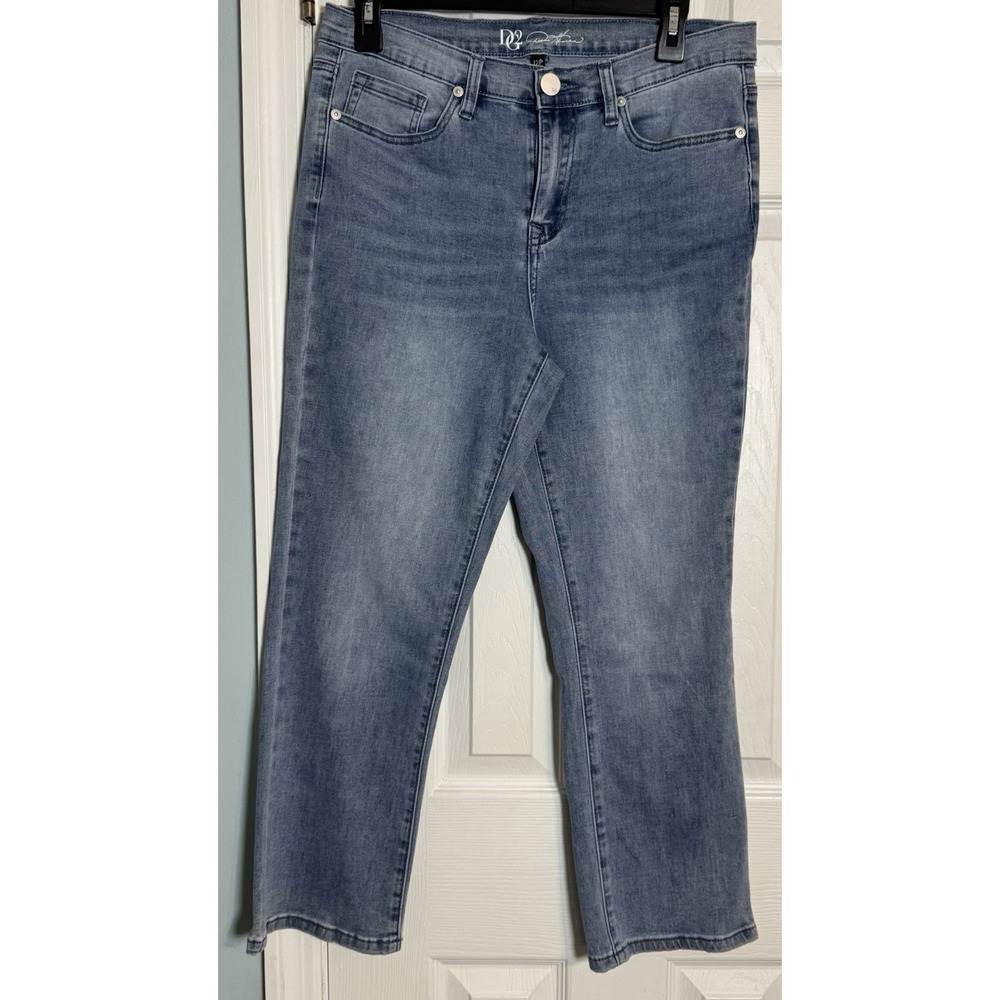 DG2 Diane Gilman New Classic Stretch Light Wash Straight Leg Jeans, 12P
